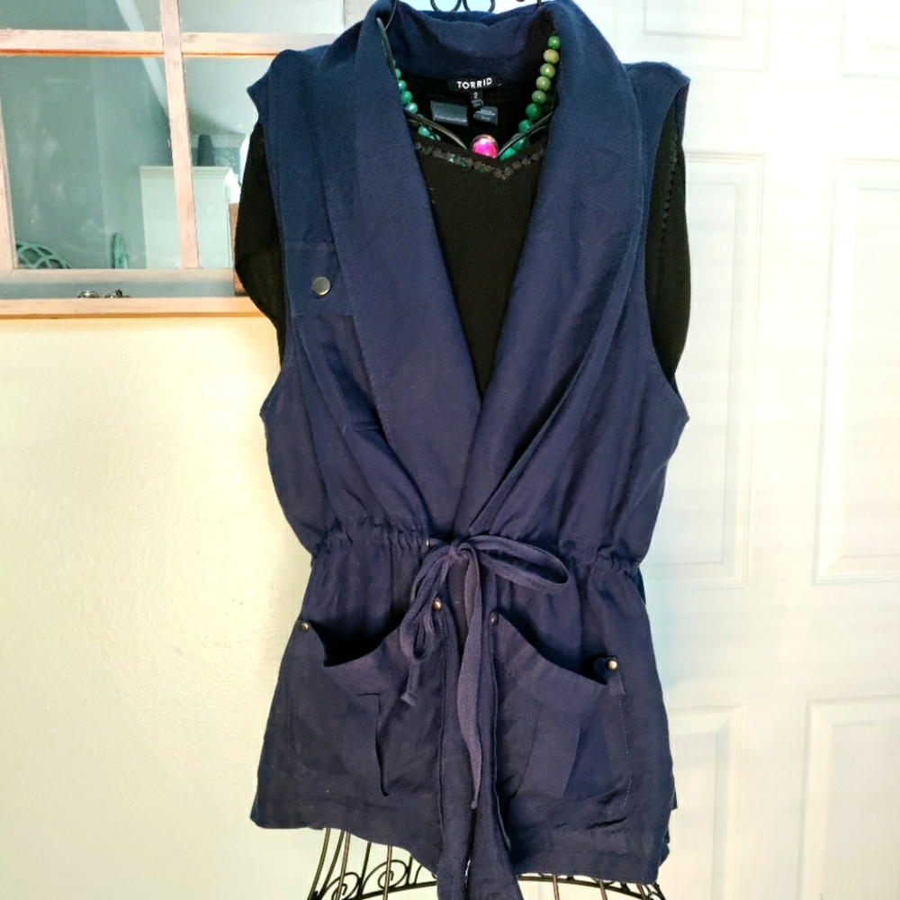 Torrid navy blue vest